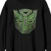 Transformers Rise Of The Beasts Icon Crew Neck Long Sleeve Black Adult Sweatshirt - 2 of 3