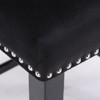 PAGED Bar Stools Set of 4 Modern Velvet Upholstered Barstools with Back, Wooden Legs and Button Tufted Design for Pub, Kitchen - 4 of 4