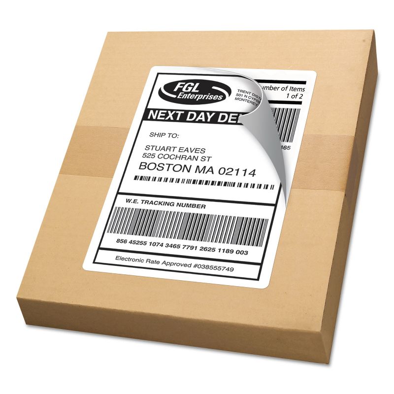 Avery Shipping Labels w/TrueBlock Technology Laser/Inkjet 5.5 x 8.5 White 1000/Box 95900, 5 of 10