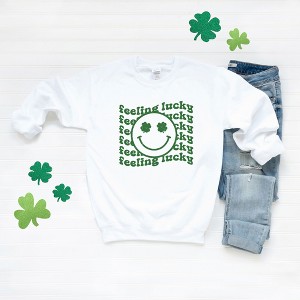 Simply Sage Market Women's Graphic Sweatshirt Feeling Lucky Stacked - 1 of 3