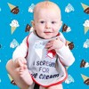 Pavilion Gift Company - Ice Cream - Gray Reversible Bib 6 Months - 3 Years - Bibs - 2 of 4