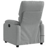 vidaXL Massage Recliner Chair Light Grey Polyester, Metal, Plywood Single - Light Gray Manual Push Back With Massage - 4 of 4
