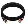 Monoprice Premium Two-Channel Audio Cable - 25 Feet - Black | 2 RCA Plug to 2 RCA Plug 22AWG, Male to Male - 4 of 4
