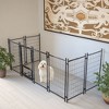 Angel Sar Outdoor Dog Kennel, 4.23'x3.83'x4.83' Heavy Duty Welded Wire Crate with Roof, All-Weather Pet Enclosure - 2 of 4
