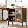 TackView 2PACK Buffet Cabinet Rattan Storage Cabinet with Doors and Shelves, Accent Cabinet Sideboard for Home - 4 of 4