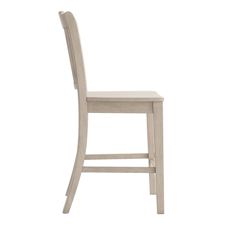 Set of 2 24" South Hill Slat Back Wood Counter Height Chair - Inspire Q, 4 of 9