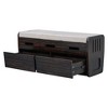 NicBex Shoe Rack Bench Shoe Storage Organizer Rustic Storage Bench with 2 Drawers Hidden Storage Space for Entryway Bedroom - 4 of 4