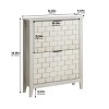 Retro Entryway Shoe Cabinet with 2 Flip Drawers, Slim Freestanding Shoe Storage Organizer for Small Spaces and Hallways – The Pop Home - 4 of 4