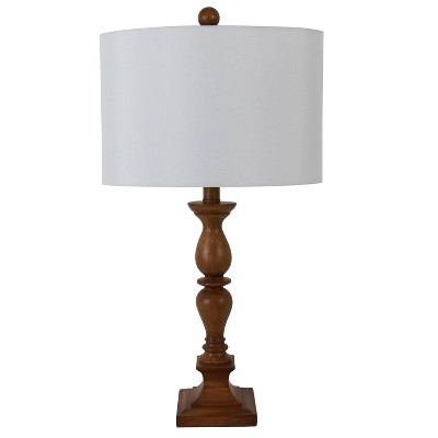 23" Ellie Transitional Table Lamp Honey Pine - Decor Therapy