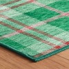 Annie Selke - Dash & Albert Jolly Plaid Green Machine Washable Rug, Runner 2.5x6, Green - 4 of 4