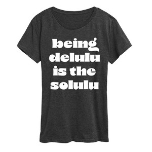 Women's - Instant Message - Delulu Is The Solulu Short Sleeve Graphic T-Shirt - 1 of 4