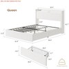 Full/Queen Size Boucle Upholstered Bed Frame w/ Headboard, USB Charging Station and 4 Storage Drawers, No Box Spring Needed - 2 of 4