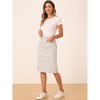 INSPIRE CHIC Women's Casual High Waist Back Slit Short Denim Skirts - 3 of 4