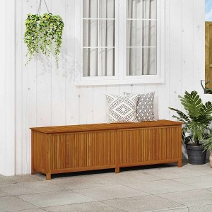 Storage Box Brown Solid acacia wood with an oil finish, polyethylene vidaXL - 1 of 4