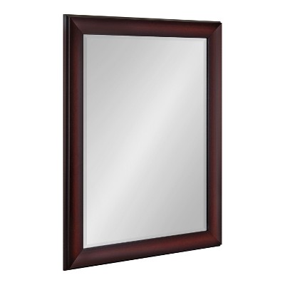 Kate and Laurel Scoop Framed Wall Mirror, 22x28, Cherry