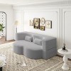 Sleeper Sofa Bed Modern Convertible Foam Upholstered with Accent Pillows for Living Room Wide - 3irtyhousy - 2 of 4