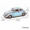 3D DIY Puzzle: 1949 VW Beetle Type 1 Wa-Gu-Mi Color Version - 346pcs - 3 of 4