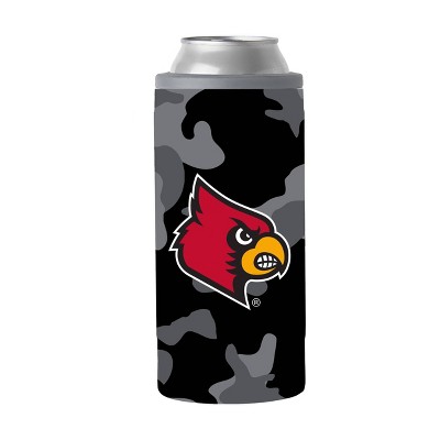 NCAA Louisville Cardinals 12oz Black Camo Slim Can Cooler