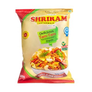 SHRIRAM TAMTAMWALA (Original) Delicious Tamtam Regular Mixture Vadodara Tam Tam Bhel Mix Namkeen 500gm - 1 of 4