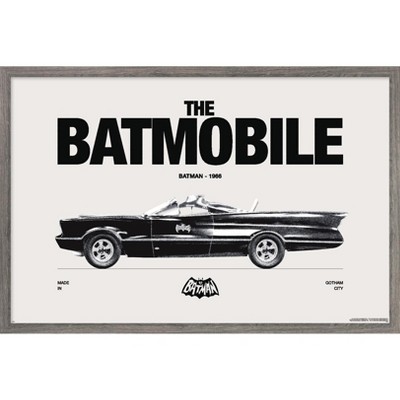 Trends International DC Comics Batman: 85th Anniversary - The Batmobile 1966 Framed Wall Poster Prints