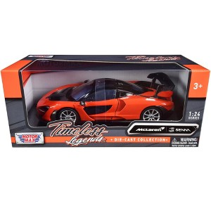 McLaren Senna Orange Metallic and Black "Timeless Legends" 1/24 Diecast Model Car by Motormax - 1 of 3