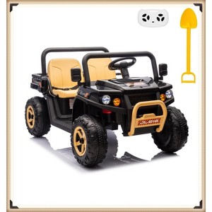 Garvee 24V Kids Ride On Dump Truck, 2-Seater Electric UTV with Remote Control, 4x35W Motors, Shovel, Music, Lights & Bluetooth - 1 of 4