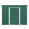 Isabel 4.2 x 9.1 Ft Metal Storage Box, Patio Tool Shed with Lockable Doors Vents, Outdoor Furniture - Maison Boucle - 3 of 4