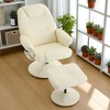 Mshliw Massage Recliner Office Chair with Ottoman, PU Leather Swivel Chair with Heat, 5-Mode Vibration and 140° Adjustable Backrest - 2 of 4