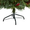 4ft. Mixed Pine Artificial Christmas Tree with 150 Clear LED Lights, Pine Cones & Berries – Petite X-Mas Accent Tree - 4 of 4