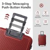 INFURNIC Bag And Luggage Sets 3 Piece Hard Shell Suitcase Set, Lightweight Suitcase with Wheels for Travel Business, Red, 20.67"*11.61"*29.92" - 4 of 4