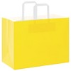 vidaXL Paper Bags 50 pcs with Handles Yellow 12.6x6.7x9.8,50 ZHJ-4102000,vidaXL Paper Bags 50 pcs with Handles Yellow 12.6x6.7x17.3 - 3 of 4