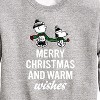 Boys' - Peanuts - Charlie Brown & Snoopy Merry Christmas Warm Wishes Graphic Long Sleeve Fleece Sweatshirt - image 2 of 4