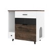 Hidden Cat Litter Box Cabinet with Door and 2 Drawers,Indoor Enclosure and Storage Furniture for Cats of All Sizes– The Pop Home - 4 of 4