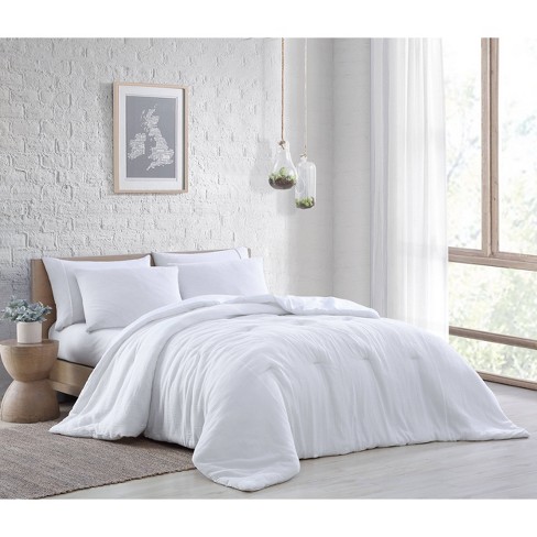Queen 3pc Annika Cotton Gauze Comforter Set White - Geneva Home Fashion :  Target