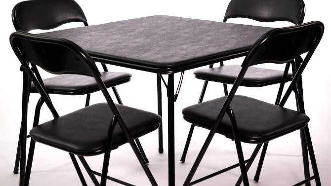 Emma and Oliver 5 Piece Folding Card Table and Chair Set, 2 of 17, play video