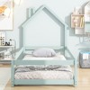 Montessori Wood bed with House-shaped Headboard Floor bed with Fences - image 2 of 4