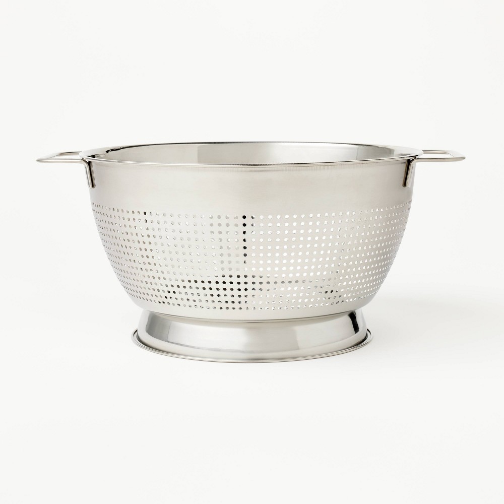 5qt Stainless Steel Colander Silver - Figmintâ„¢