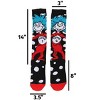 HalloweenCostumes.com One Size Fits Most Women  Dr. Seuss Thing 1 & Thing 2 Costume Knee High Socks for Adults., Black/Red/Blue - 4 of 4