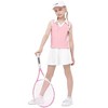 Kids Girls Tennis Golf Dress Outfit Sleeveless Dress with Pockets Athletic Skorts and Polo Tank Top Sets - 3 of 4