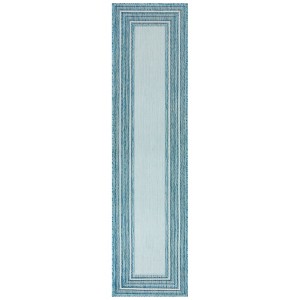 Liora Manne Carmel  Indoor/Outdoor Rug  Aqua.. - 1 of 4