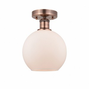 Athens - 1 Light Semi-Flush Mount In Industrial Style-10.75 Inches Tall and 8 Inches Wide - 1 of 1