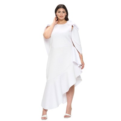 L I V D Women's Kaskade Ruffled Neoprene Dress