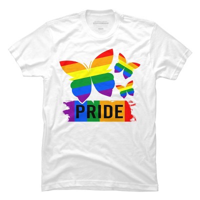 Adult Design By Humans Rainbow Butterflies Rainbow Pride By dnlribeiro88 T-Shirt