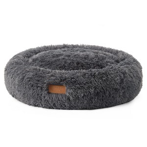 TOWN & COUNTRY LUXE CuddleTown Fuzzy Solid Donut Pet Bed - 1 of 4