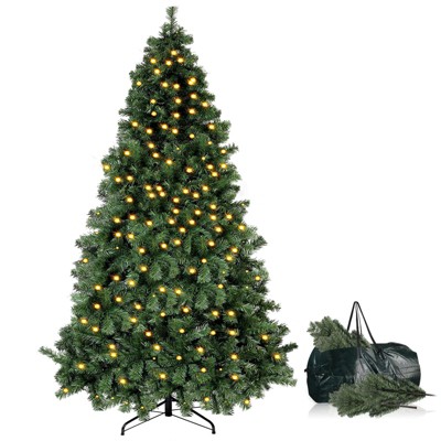 Pre-Lit Flocked LED Douglas Fir Artificial Christmas Tree