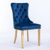Contemporary Velvet Upholstered Dining Chair with Stainless Steel Plating Legs - 3 of 4