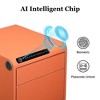 UNISOAR Biometric Fingerprint Jewelry Safe for Home , Leather Wrapped Safe Slide-Away Drawer, Digital Keypad & Fingerprint Lock - 2 of 4