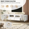 KWPZQEB Retro TV Stand for TV up to 85 Inches, Entertainment Center Media Console Cabinet with 2 Cabinets&4 Drawers, TV Cabinetfor Living Room - 4 of 4