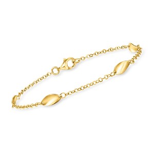 Pure Collection by Ross-Simons 18kt Gold Vermeil Oval-Link Station Bracelet - 1 of 4