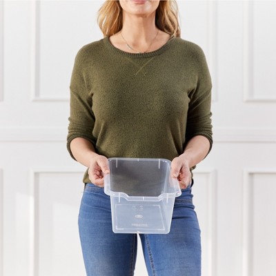 Clear Stackable Plastic Storage Bins for Kids, 10-Piece Set